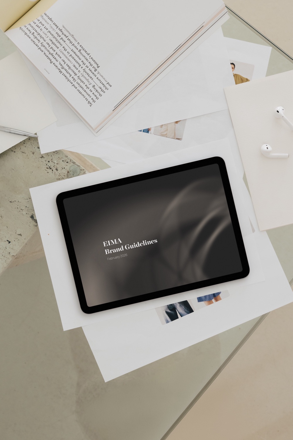 EIMA — brand guidelines on iPad