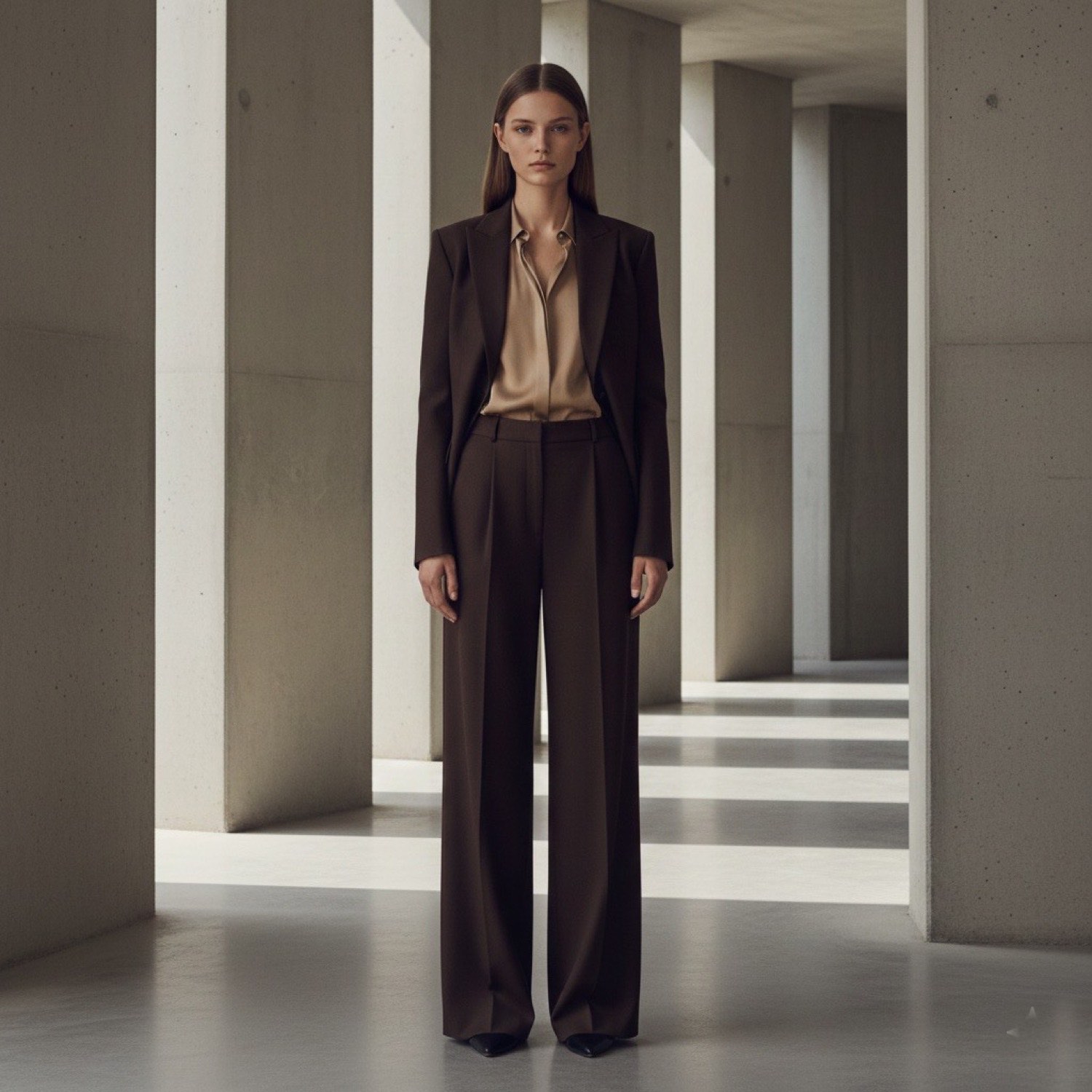 EIMA — full figure framed by concrete columns
