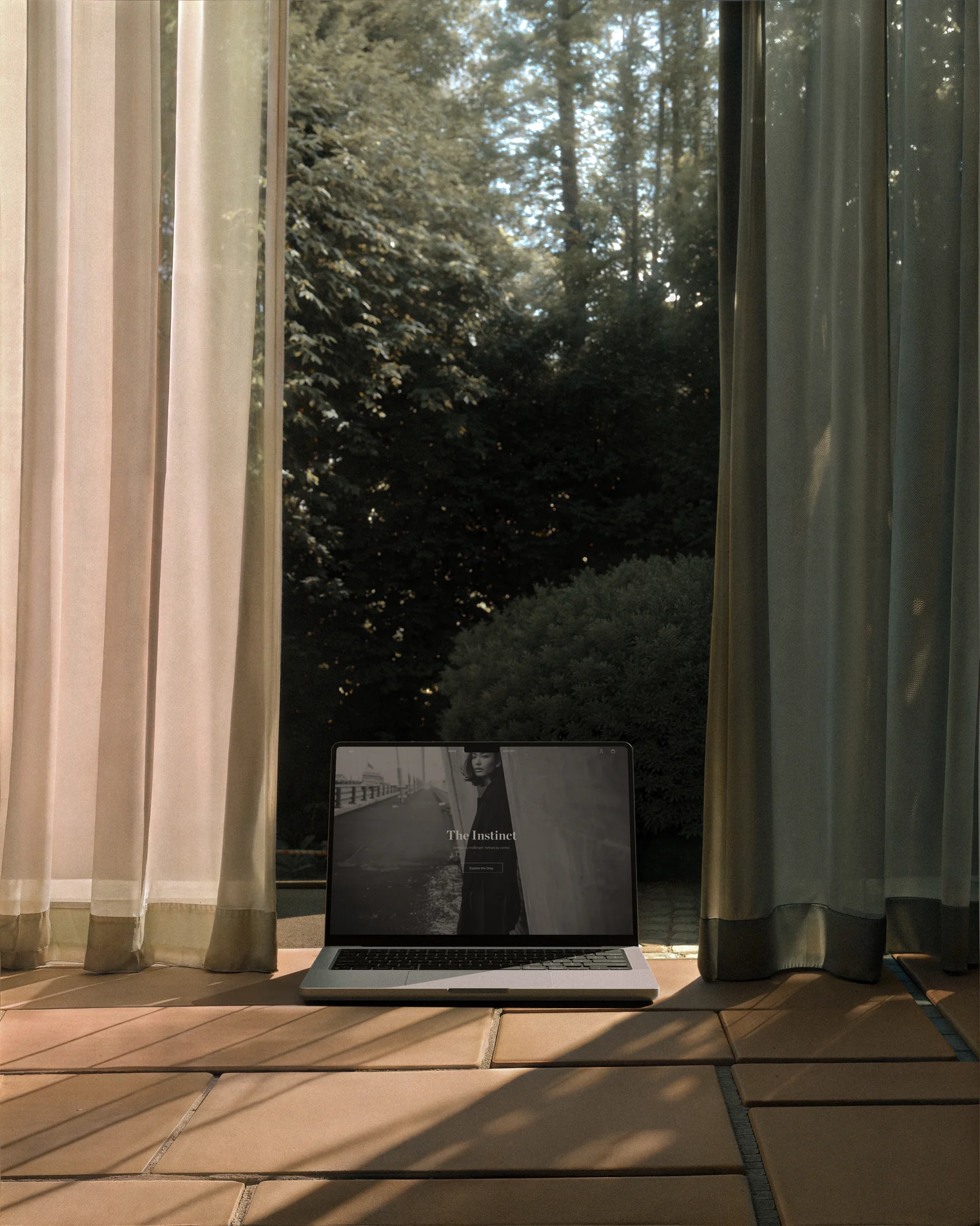 EIMA — the storefront on a laptop by a garden window