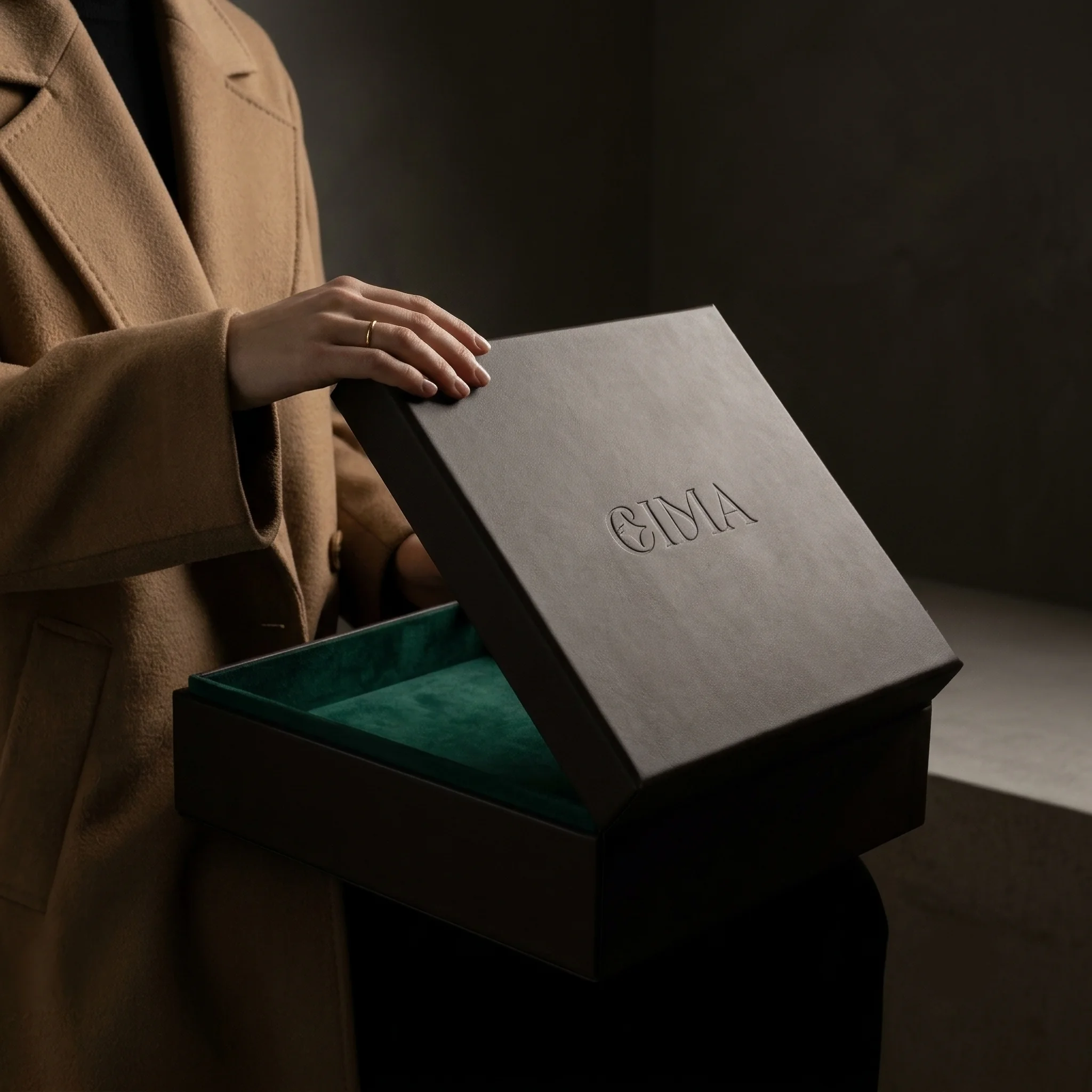 EIMA — the wordmark embossed on the presentation box lid