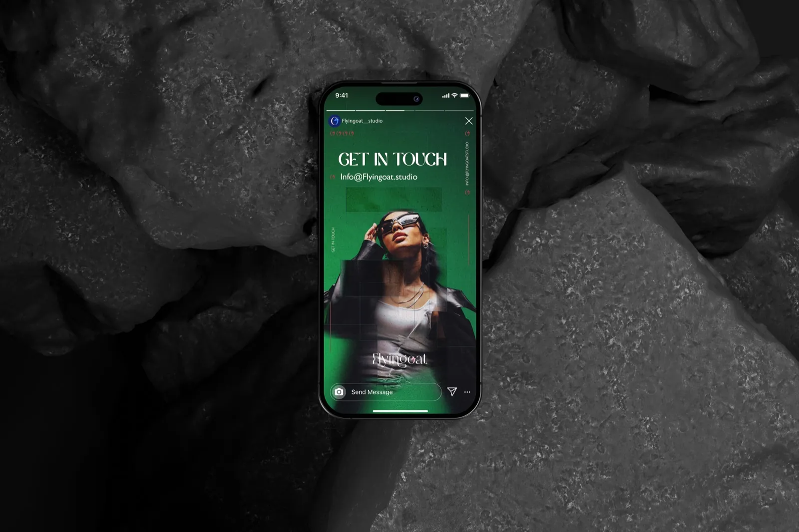 Flyingoat dark ad — forest skin