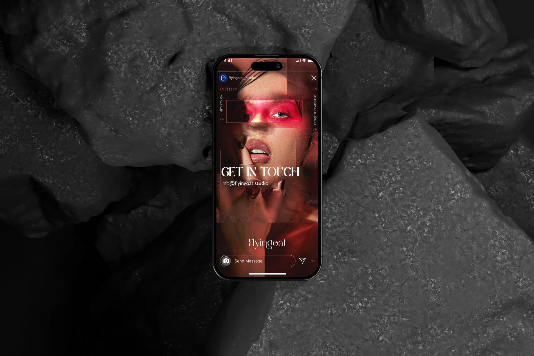 Flyingoat dark ad — coral skin