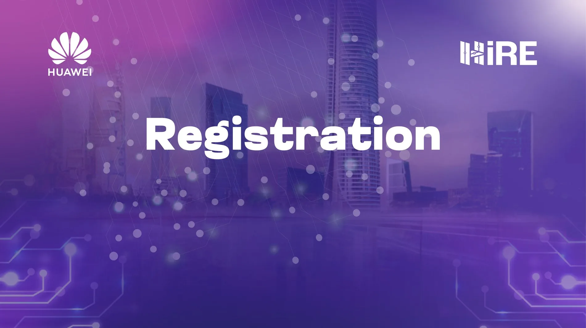 The registration backdrop, as designed